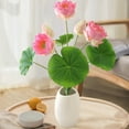 thumbnail image 5 of Artificial Realistic Lotus Flower Bouquet, High-Quality Lotus Decoration, Durable Artificial Flowers, Suitable For Home Altars And Meditation Spaces, Realistic Petal Design, 5 of 6