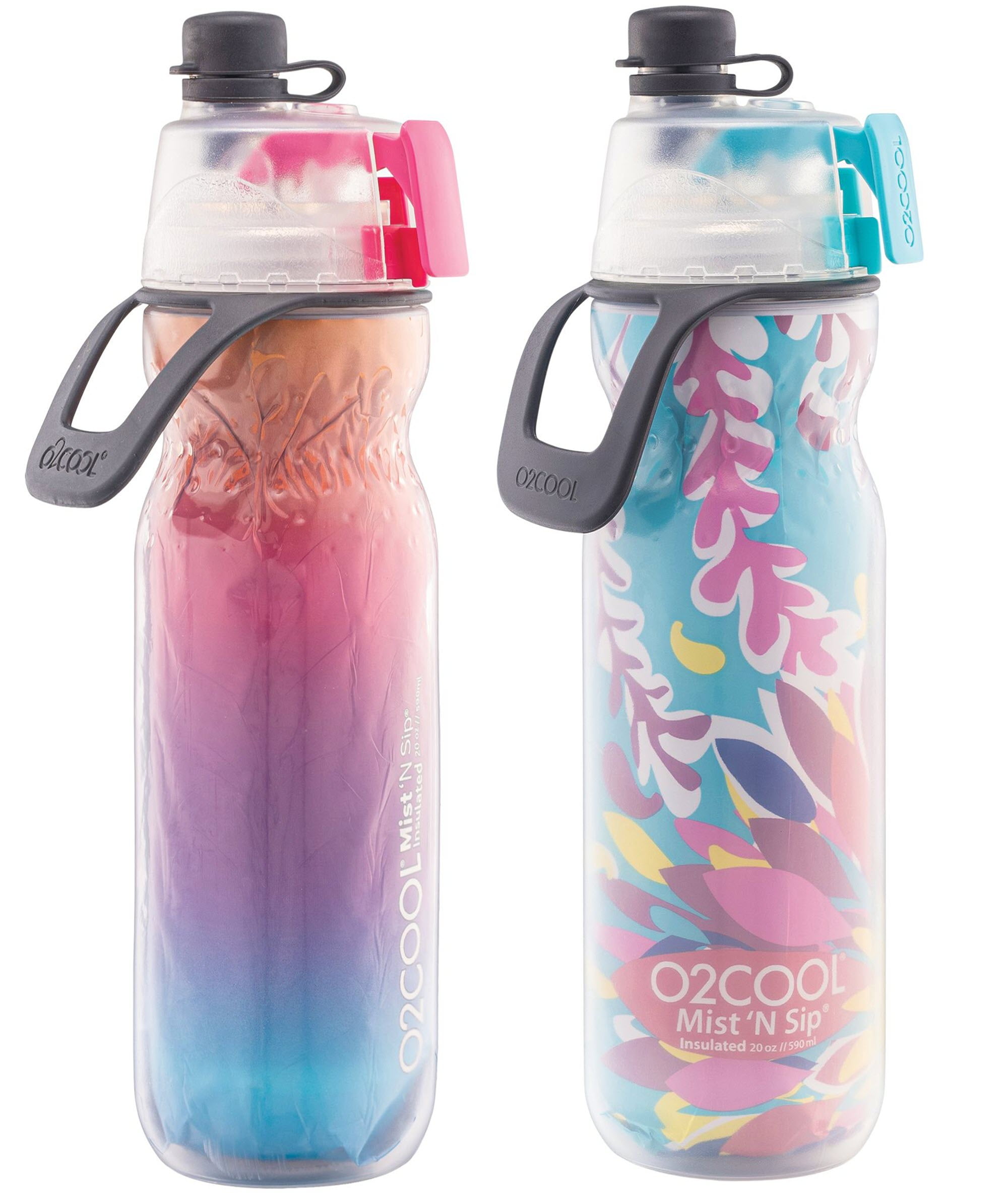 Soccer O2COOL HMCDP31 Arcticsqueeze Insulated Mist N Sip 20 oz Bottle 