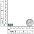 thumbnail image 3 of Gem Stone King 10K White Gold Green Nano Emerald Red Rhodolite Garnet and White Lab Grown Diamond 3 Stone Engagement Ring for Women (1.79 Cttw, Gemstone Birthstone, Size 6), 3 of 5