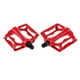 thumbnail image 4 of Pedales de plataforma para bicicleta de montaña BMX MTB, planos, de aleación, con rodamiento sellado de 9/16 pulgadas rojo, 4 of 6