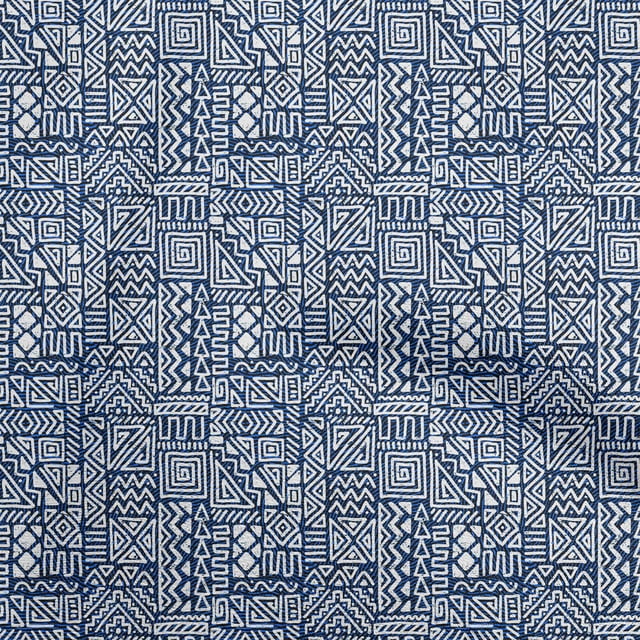oneOone Polyester Spandex Royal Blue Fabric African Craft Projects Decor Fabric Printed By The Yard 56 Inch Wide