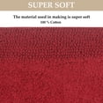 thumbnail image 3 of Home Weavers Luxury Collection Bathroom Rug 100% Cotton Reversible Bathroom Rugs Set, Washable Rug, Soft Cotton Extra Soft Absorbent bath Rug, Kitchen Mat, Non Slip Bath Mat Set, 21"x54" Runner, Red, 3 of 3
