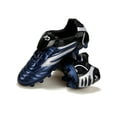 thumbnail image 4 of Fangasis Kids Sneakers Nonslip Football Shoes Flat Soccer Cleats School Comfort Trainers Dark Blue Long Cleats 7Y, 4 of 9