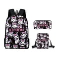 thumbnail image 3 of Kuromi Anime Mochila De Hombro Bolso De Lápices Conjunto Sanrio Mochilas escolares, 3 of 4