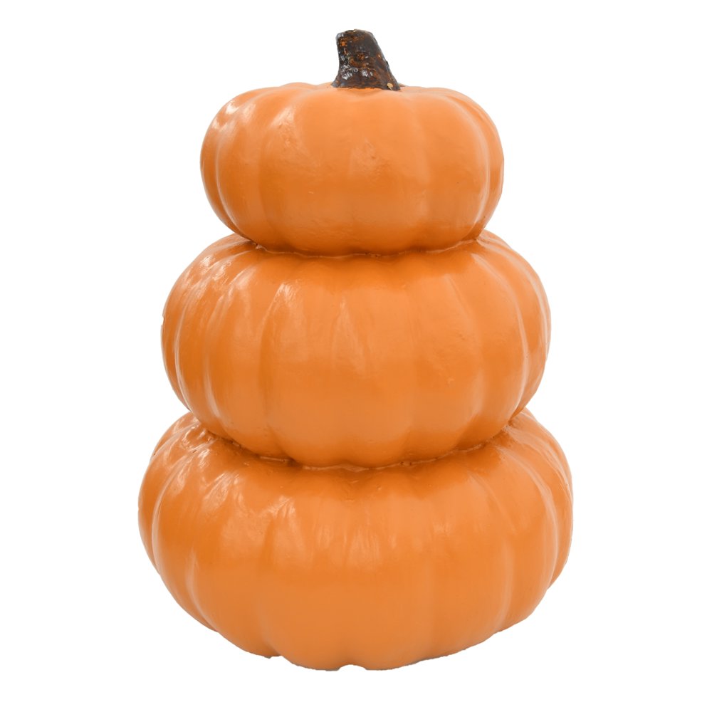 Way to Celebrate Halloween Orange Stacked Pumpkin Decoration (14 in