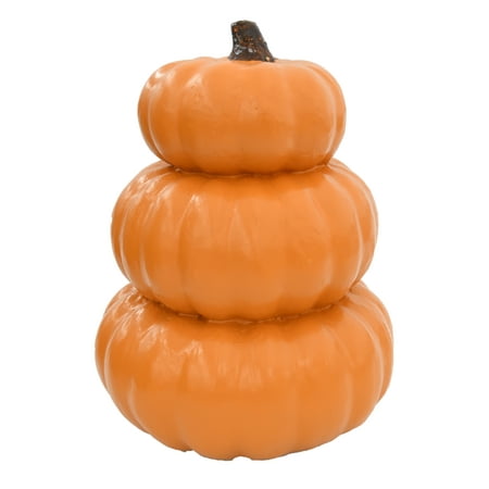 Way to Celebrate Halloween Orange Stacked Pumpkin Decoration (14 in)