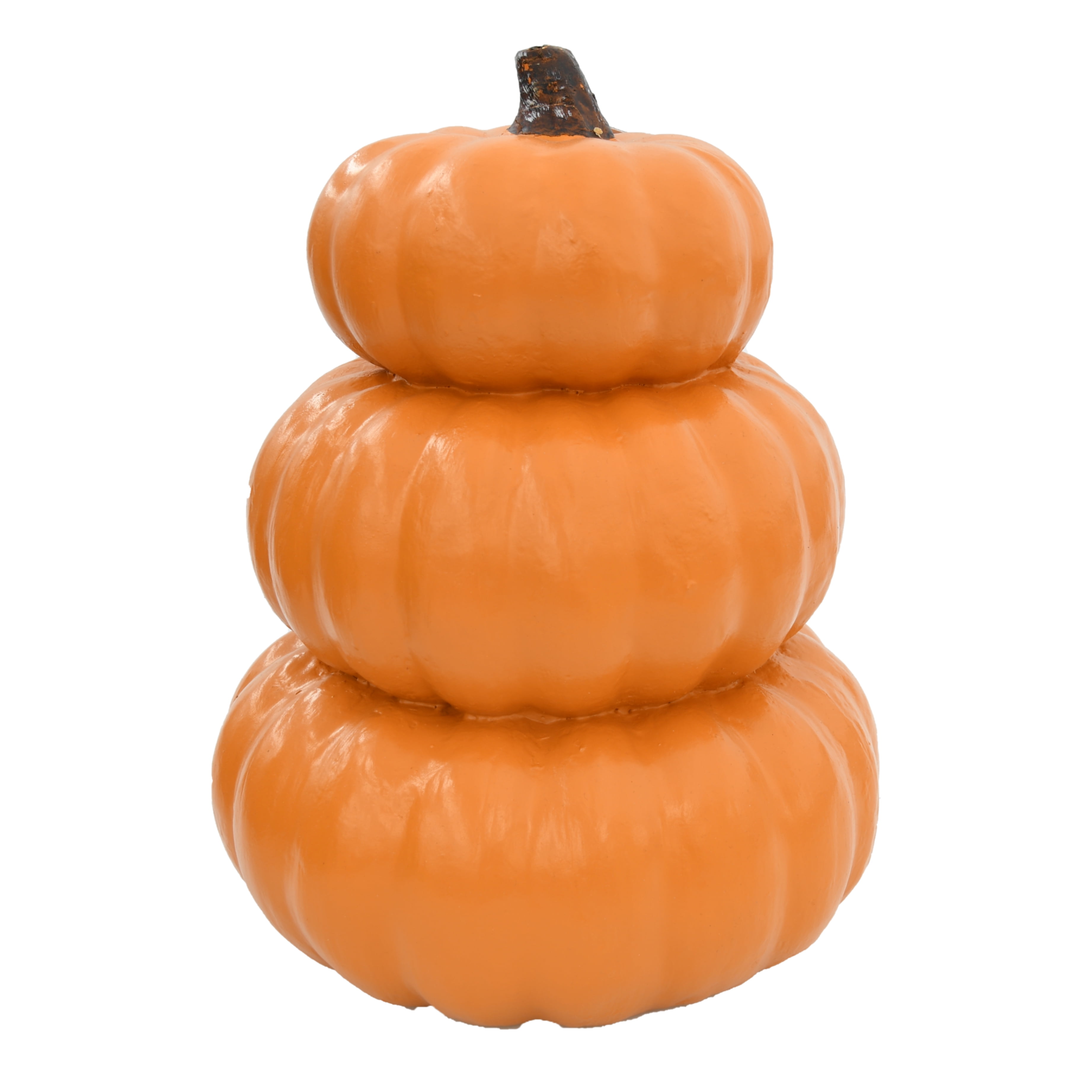Way To Celebrate Halloween Orange Stacked Pumpkin Decoration 14 In
