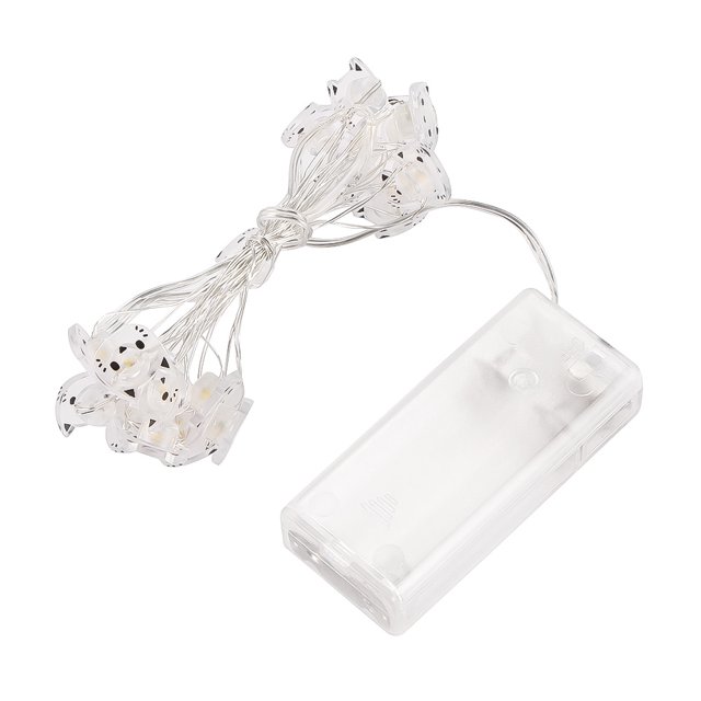 Cadena De Luces De Hadas Con Forma De Gato Con 20 Led Suministros De Fiesta Que Brillan Con Pilas Luz De Cadena Led Con Luz Blanca Cálida Para Decorar El Hogar Del Banquete De Boda Sweethay HA015861-00