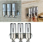 Triple Wall Mount Shower Pump, Body Lotion Shampoo Liquid Soap Shower Gel Dispenser, 3×500ml