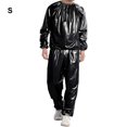 thumbnail image 4 of Combinaison de Sauna pour Adultes pour Salon à Domicile, Exercice, Anti-Transpiration, Col Élastique, Ouverture, Veste de Perte de Poids, Réutilisable, Lavable, Combinaisons de Sport, Vêtements, Équipement de Sport, Noir, P, 4 of 9