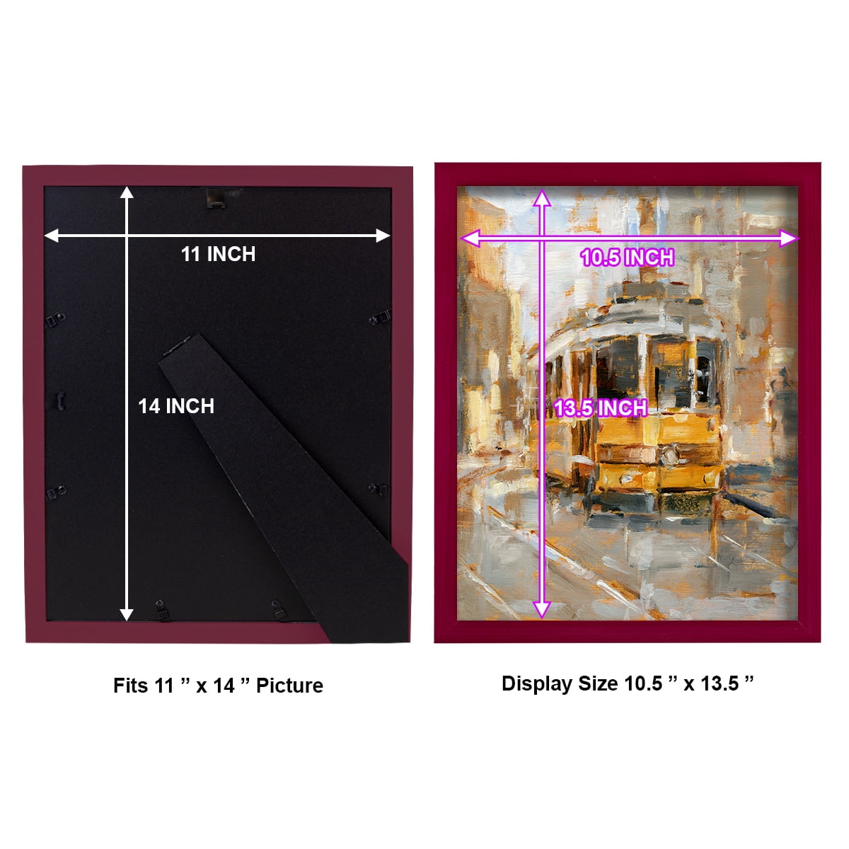 Day Trolley II - Framed Print w/glass - Cherry Red