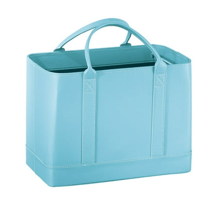 Faux Leather File Organizer Tote Bag Large