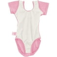 thumbnail image 3 of Girls Short Sleeve Ballet Leotard, Soft Stretch Cotton Dancewear for Ballet, Gymnastics & Dance, 3 of 6