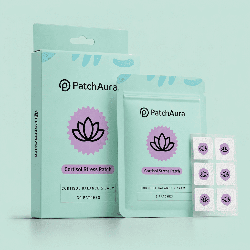 PatchAura Cortisol Patch – Calm & Stress Support, 30 Count