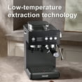 thumbnail image 3 of AEOMJK Grinding All-in-One Semi-Automatic Coffee Machine, Temperature Display, Time Display, Froth Milk with Steam Stick, Easy Operation Espresso Machine, Can Make Espresso, Latte, Cappuccino, 3 of 12