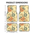 thumbnail image 2 of ZICANCN Waterproof Car Floor Mats Full Set, Floral Pattern Automotive Carpet Mats for Vehicle Trucks Suv Jeep, 4 Pieces, 2 of 6