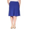 thumbnail image 4 of Women's Plus Size Casual High Waist Bow Tie Belted A Line Midi Knee Length Skirts, 4 of 6