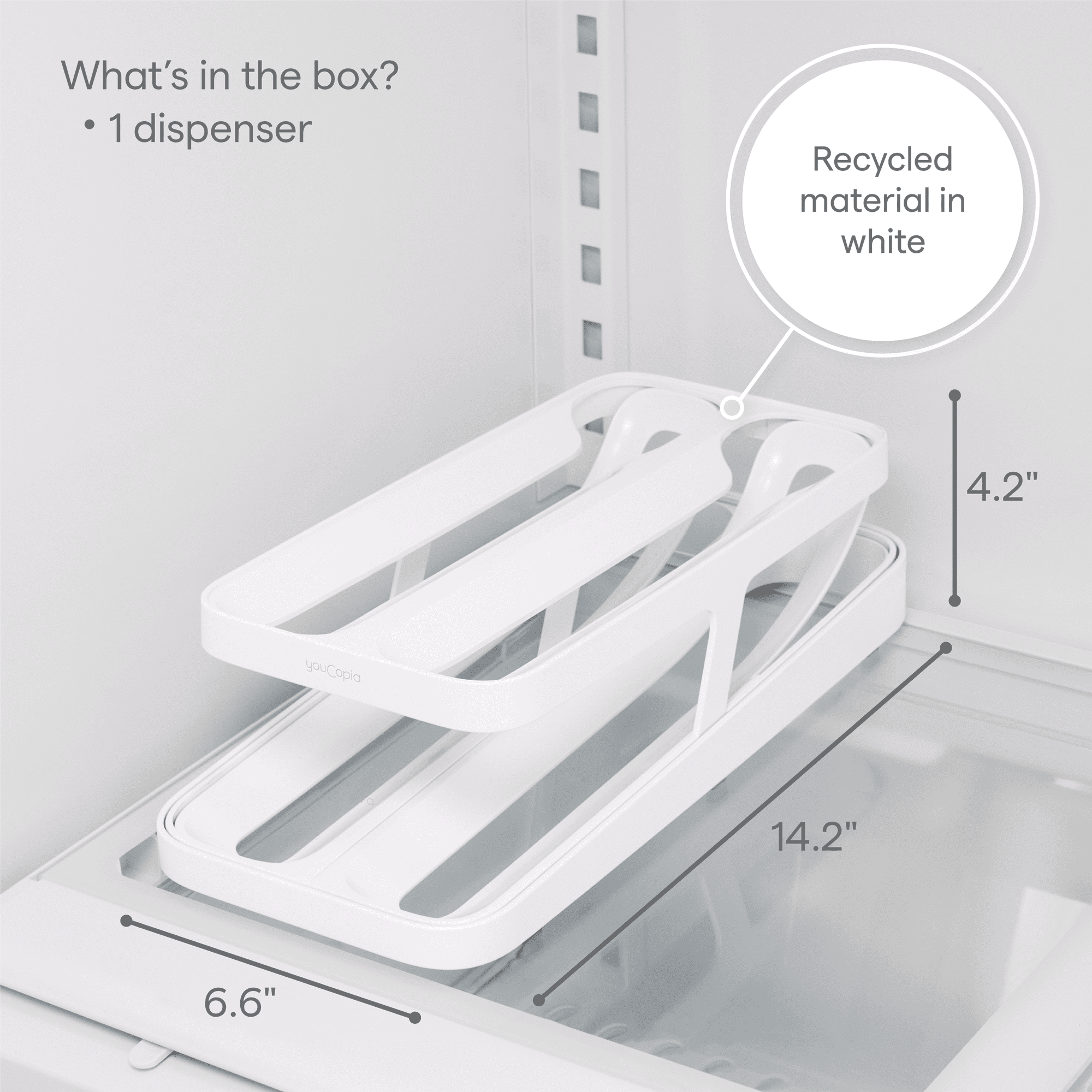 YouCopia RollDown Egg Dispenser, Double Track