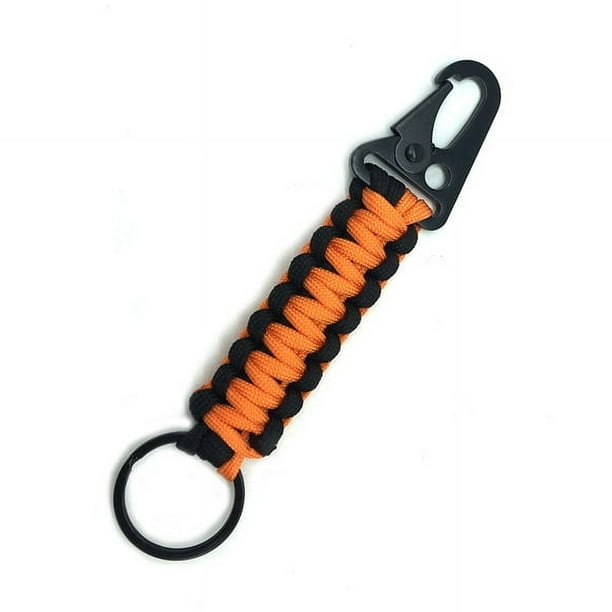 Llavero Paracord con mosquetón, cordón trenzado, llavero, clip de mosquetón Paracord para llaves, mochila, llavero Paracord, anillo para hombres y mujeres, gancho resistente para supervivencia al