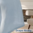 thumbnail image 6 of DriftAway Blue Linen Curtains 96 Inches Long for Living Room Thick Semi Sheer 2 Panels Farmhouse 3 Inch Rod Pocket Back Tab Boho Rustic Light Filtering Window Drapes for Bedroom Privacy Assured, 6 of 8