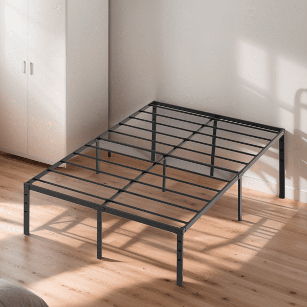 Alvantor Full Size Platform Bed Frame,14-Inch Heavy-Duty Steel, No Box Spring Needed,Matte Black