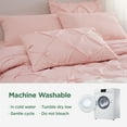 thumbnail image 6 of Pink Comforter Set Queen - Bed in a Bag Queen 7 Pieces, Pintuck Bedding Sets Pink Bed Set with Comforter, Sheets, Pillowcases & Shams, 6 of 6