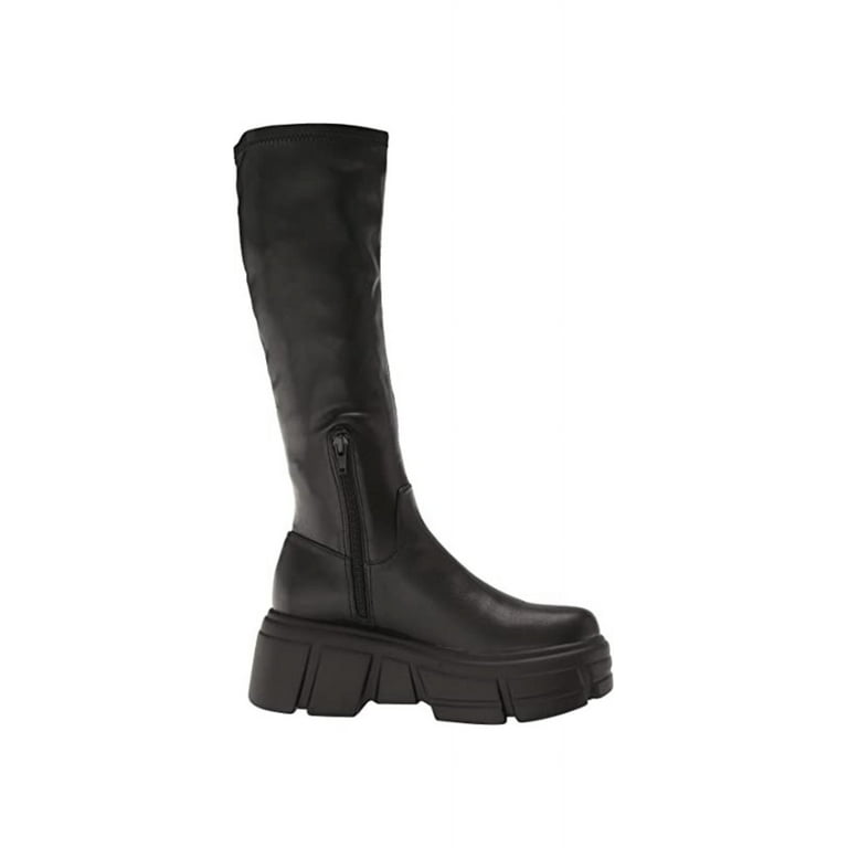 Steve Madden Tero Black Side Zipper Round Toe Chunky Steve Madden Tero Black Side Zipper Round Toe Chunky