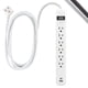 thumbnail image 2 of Power Strip GE de 6 salidas con 1 cable USB-A y 1 USB-C de 6 pies, blanco, 2 of 6