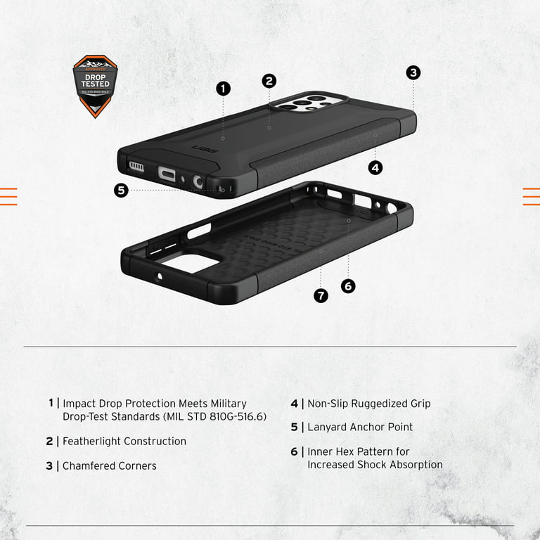 UAG Galaxy A23 5G Black Scout Case Rugged TPU