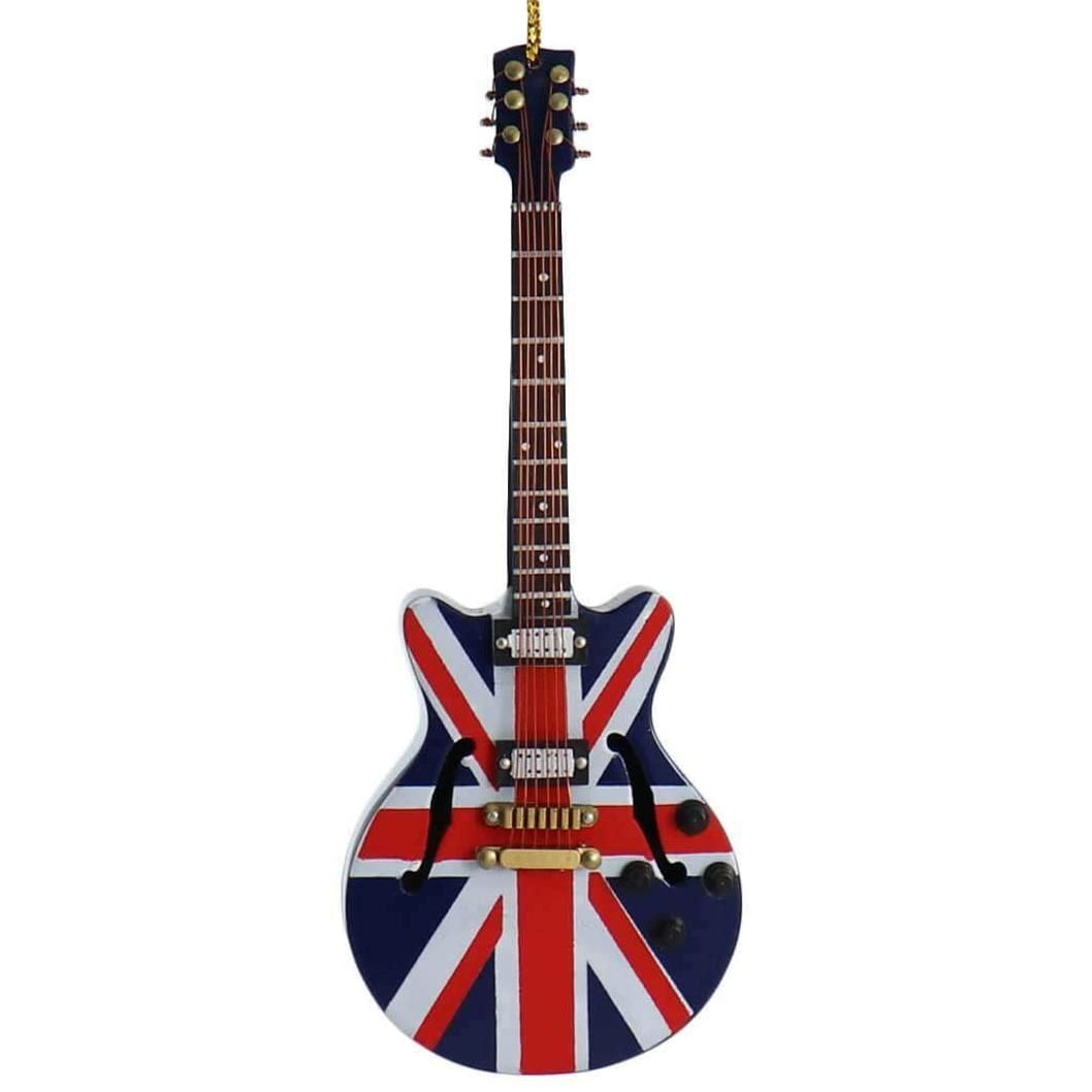 Broadway Gifts Union Jack Electric Guitar Christmas Tree Ornament 5