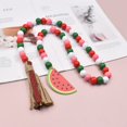 thumbnail image 5 of Cuenta de madera de frutas con borlas Cuentas rústicas de sandía de limón con borlas de yute coloridas Cadena decorativa de cuentas de madera, 5 of 5