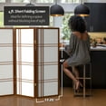 thumbnail image 5 of Red Lantern 4 ft. Short Double Cross Shoji Screen - Walnut - 4 Panels, 5 of 6