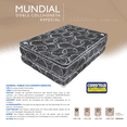 thumbnail image 2 of Colchón Mundial Doble Colchoneta Especial Confortotal negro Matrimonial, 2 of 3