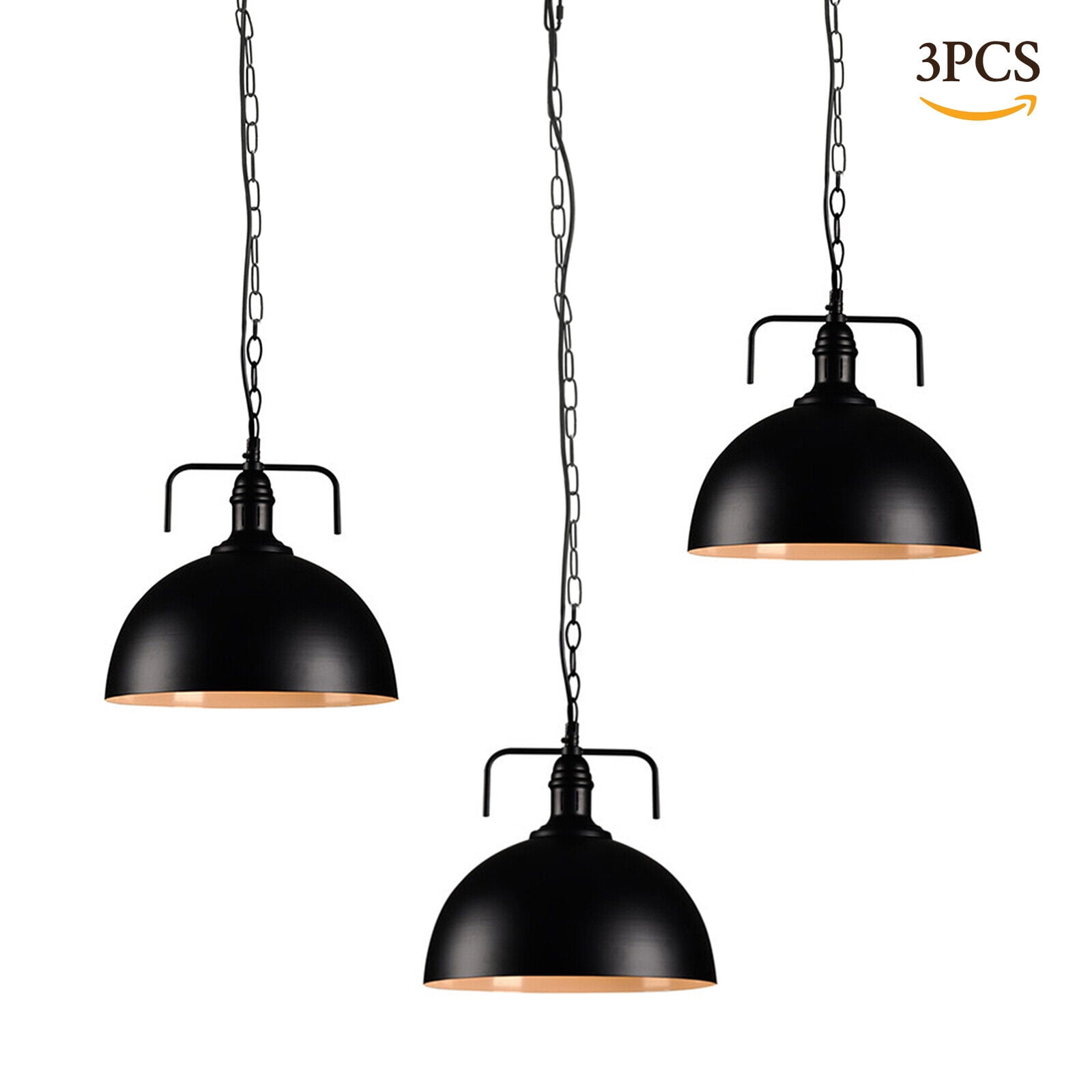 Industrial Pendant Lighting Fixture 3Pack Vintage Retro Hanging