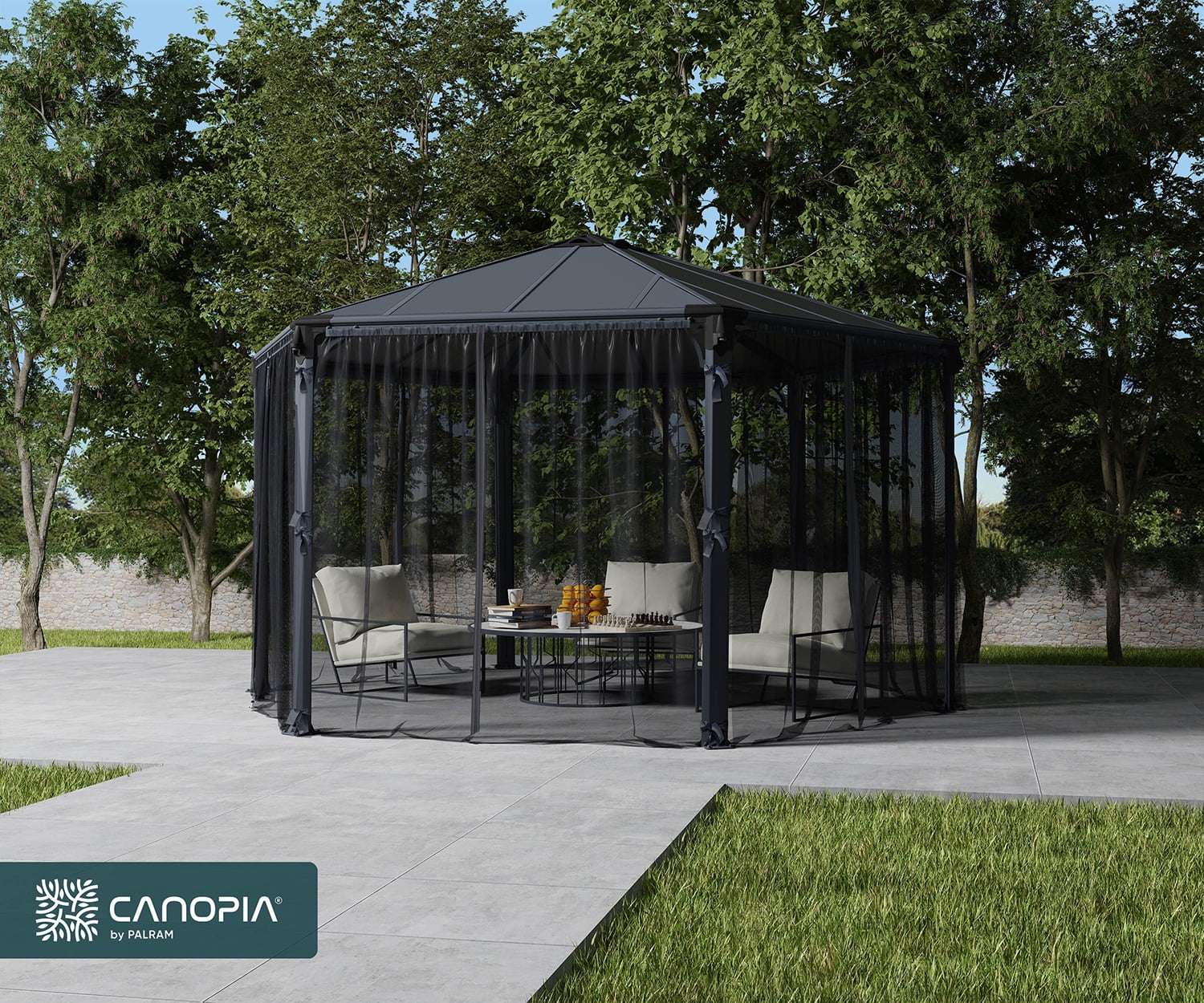 Palram Roma/Monaco Gazebo Netting - Thumbnail 3