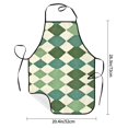 thumbnail image 2 of Anti-Fouling Belt Pocket Elasticated Apron - Non-Slippery Non-Fading Non-Shrinking Non-Crinkly Water-Repellent Lightseagreen Colorful Houndstooth_2, 2 of 8