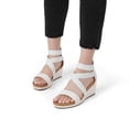 thumbnail image 4 of Sandalia DREAM PAIRS NINI-3 Blanca con Tiras Elásticas y Cuña de 6 cm, 4 of 5