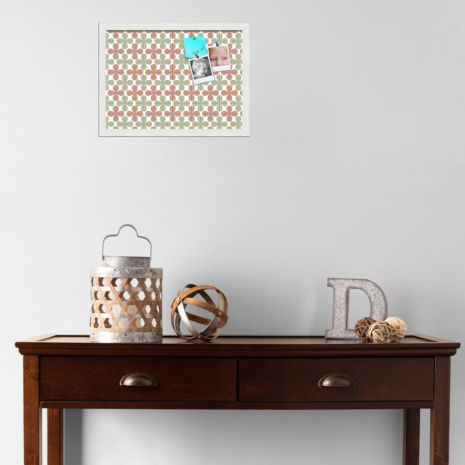 PinPix ArtToFrames 16x11 Custom Cork Bulletin Board    Poster Board Has a Fabric Style Canvas Finish, Framed in Satin White Frame (PinPix-558)