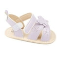 thumbnail image 5 of WUANDIXFA Baby Girls Boys Sandals Summer Flowers Shoe Rubber Sole PU Leather Mesh Toddler First Walkers Princess Dress Outdoor Shoes (Purple, 5), 5 of 9