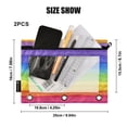 thumbnail image 3 of 2 Pack Flip Folders with Clear PVC Window Binder Pouches 3-Ring Binder Organizer for Office & Home Watercolor Rainbow Colors, 3 of 6