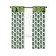 thumbnail image 7 of Tropical Leaves Blackout Curtains for Bedroom, Green Monstera Palm Leaf Trees Botanical Thermal Insulated Kitchen Drapes with Grommets, Light Blocking Window Treatment, 2 Panels 52" x 84", 7 of 7