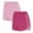 Pink, variant on Timegard Summer Shorts for Women 2pc Elastic Waist Comfy Casual Workout Shorts Loungewear Solid Color