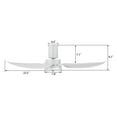 thumbnail image 4 of 45" 3 Blade Flush Mount Ceiling Fan with Dimmable LED Light and Remote Control, 4 of 7