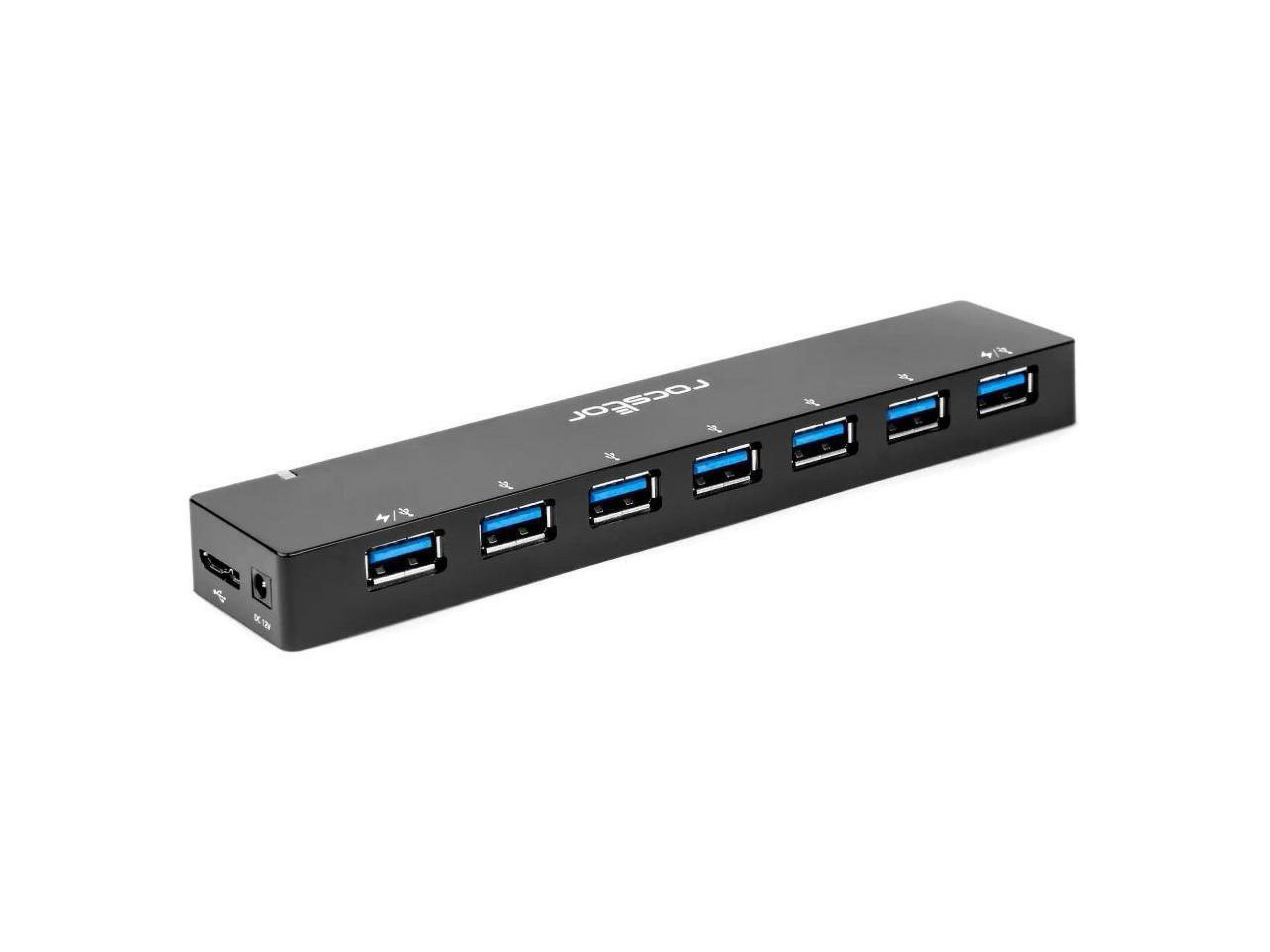 Rocstor 7-port USB Hub - USB 3.0 - External - 7 USB Port(s) - 7 USB 3.0 Port(s) 2 CHARGING PORTS - 2 X 1.5A