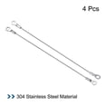 thumbnail image 3 of Unique Bargains 1.5mmx20cm Stainless Steel Lanyard Cable Eyelets Ended Wire Rope 4 Pack, 3 of 5