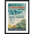thumbnail image 2 of Art.com Pennsylvania Railroad Travel Poster, Home for Christmas Photographic Print by David Pollack, Black Frame Wall Art, 17" x 23", 2 of 5