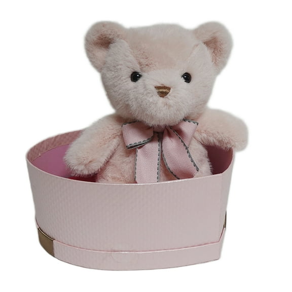 Plush Bear in Heart-Shaped Gift Box, Blush, 12", Valentine's Day by Way To Celebrate