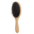 thumbnail image 2 of Cepillo de pelo de paleta ovalada, mango de madera, cerdas, cojín de masaje para el cuero cabelludo, cepillo de pelo, herramienta de peinado para desenredar, 2 of 8