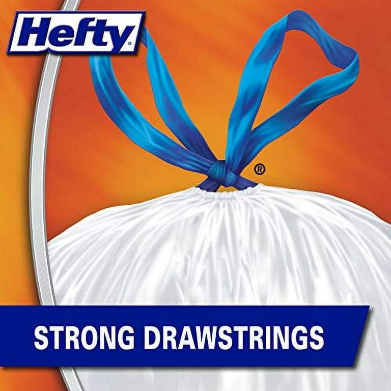 Hefty Strong Tall Kitchen Trash Bags, Unscented, 13 Gallon, 45 Count