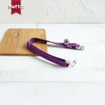 thumbnail image 2 of Cat Collar Personalized Design Purple Velvet Pet Collar-L, 2 of 5